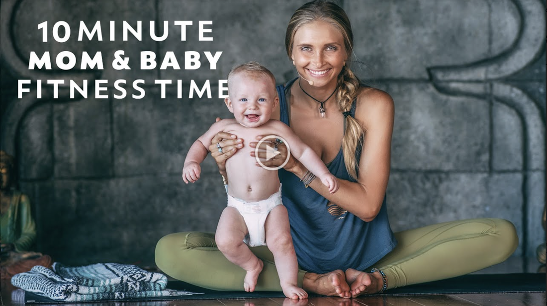 10 minute mom and baby postpartum yoga with boho beautiful