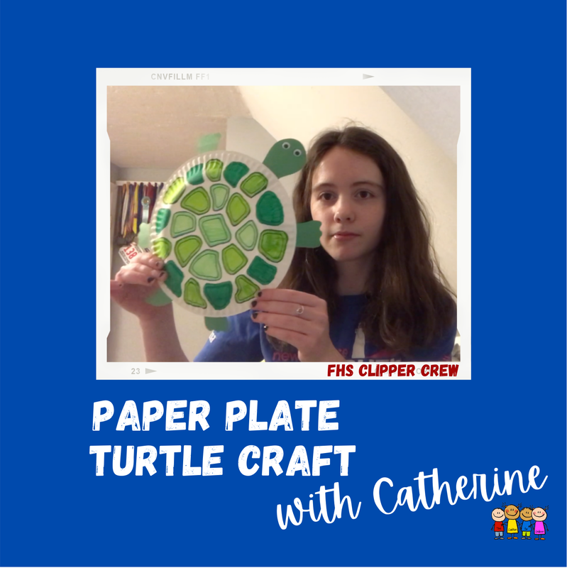 Learn how to make a paper plate turtle with FHS Clipper Crew from Falmouth High School
