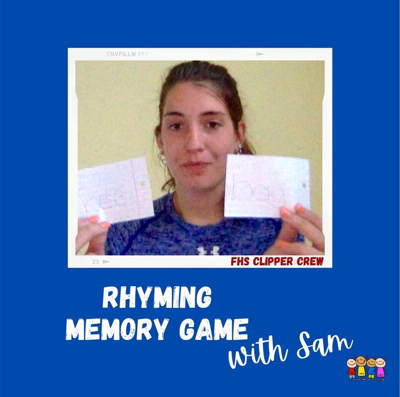 Rhyming Memory Game with Sam from Falmouth High School Child Development Class 